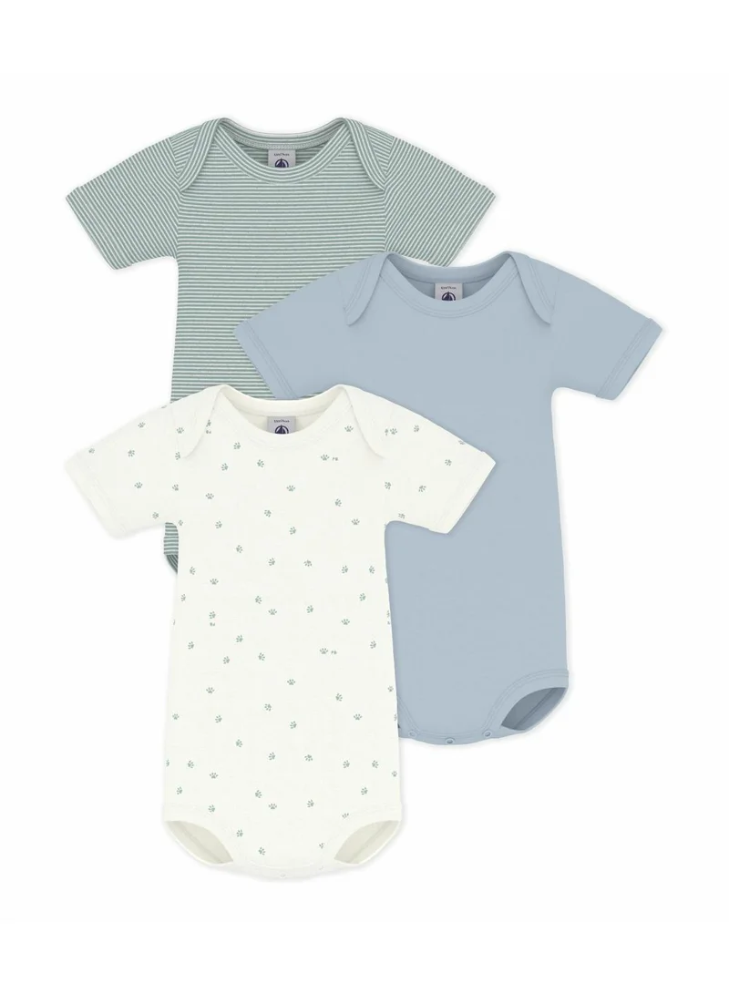 بيتي باتو Pack of babies' short sleeved printed cotton bodies